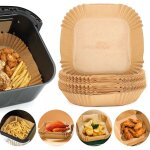 Gnc home - papier pour friteuse a air et four paquet de 100 pieces de papier sulfurise antiadhesif jetable ...