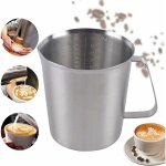 Gobelet doseur en acier inoxydable avec graduation, pot  lait, pichet doseur pour cuisine, caf, latte, ...