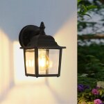 Goeco applique murale ext�rieure vintage lampe murale led e27 base pour entr�e couloir cour jardin terrasse ...