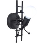 Goeco - applique murale humano�de noir - art d�co e27 220v chambre couloir caf�