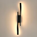 Goeco - applique murale led moderne, 16w 1800lm noir, abat - jour en acrylique pour salon, chambre, couloir, ...