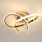 Goeco lustre led plafonnier, luminaire plafonnier led moderne 30w 3375lm, luminaire plafonnier or pour ...