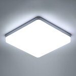 Goeco - plafonnier led carr�, lampe de plafond led, ip44 plafonnier led, luminaire plafonnier applicable ...