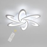 Goeco ? plafonnier led dimmable 54w 6300lm ? t�l�commande ? design cr�atif 6 t�tes acrylique ? pour salon, ...