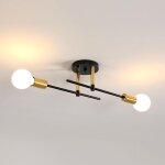 Goeco - plafonnier vintage e27 base 2 lampe lampe de plafond pour salon chambre  coucher salle  manger ...