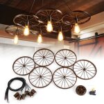 Lustre industriel suspension lampe m�tal roue suspension lampe r�tro tuyau e27 loft (sans ampoule)