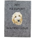 Goldendoodle - protge passeport pour chien, protge document, cadeau voyage de art - dog