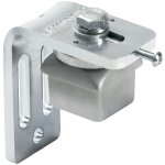 Gond haut r�glable sur platine �querre type 85 l avec insert pour tube acier carr� de 40 mm b2 - fratelli ...