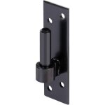 Gond sur platine avec crochet di ? laqu� noir ? fixation solide pour volets et portails ?130 x 40 mm ...