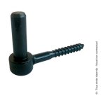 Afbat ? gond � visser noir 16mm x 90mm ? acier pour vantaux en bois ? fixation solide et durable ? pour ...