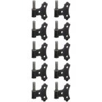 Gond � visser ? avec platine carr�e 94 x 94 mm ? laqu� noir ? axe �14 mm ? amovible pour volets et portails ...