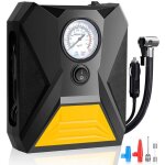Gonfleur de pneus voiture, 12v mini compresseur d'air portable, pompe � pneu �lectrique avec manom�tre ...