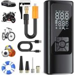 Gonfleur pneus voiture, compresseur � air portatif sans fil, 150 psi (10, 3 bar), gonfleur electrique, ...