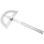 Goniomètre rapporteur en acier inoxydable 0 - 180 degrés, jauge de recherche d'angle, règle de 15cm 80x120mm ... Goniomètre rapporteur en acier inoxydable 0 - 180 degrés, jauge de recherche d'angle, règle de 15cm 80x120mm ...