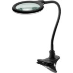 Goobay lampe loupe � led avec pince, 6 w, noir - 480 lm, lentille en verre de 100 mm, grossissement 1, ...