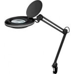 Goobay lampe loupe � led avec pince, 8 w, noir - 650 lm, lentille en verre de 127 mm, grossissement 1, ...