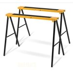 Goplus lot de 2 chevalet de sciage, tr�teaux pliable de capacit� portante de 125kg, chevaux de scie antid�rapa ...