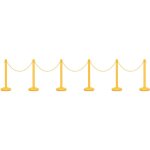 6 poteaux de guidage en plastique avec 5 cha&238nes de 1m d&233tachables - avec base robuste et remplissable ...