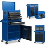 Servante d'atelier avec coffre amovible, coffre  outils roulant avec 5 tiroirs / armoire rglable, pour ...