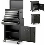 Goplus servante d?atelier avec coffre amovible, coffre à outils roulant avec 5 tiroirs / armoire réglable, ... Goplus servante d?atelier avec coffre amovible, coffre à outils roulant avec 5 tiroirs / armoire réglable, ...