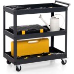 Goplus chariot � outils 3 niveaux avec 4 roues universelles et poign�e lat�rale, porte - serviettes, ...