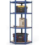 Tag�re d'angle � 4 niveaux, support de rangement en m�tal, capacit� 720kg, kits anti - basculement, tablettes ...
