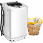 Goplus ? mini machine � laver 3, 5 kg ? puissance 240w ? panneau de commande multifonction ? pompe de ...