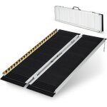 Goplus rampe portable en aluminium pour fauteuil roulant, plaque de transition, surface antidérapante ... Goplus rampe portable en aluminium pour fauteuil roulant, plaque de transition, surface antidérapante ...