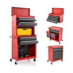 Goplus ? servante d'atelier roulante avec coffre amovible ? 6 tiroirs ? structure m�tallique r�sistante ...