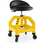 Tabouret d'atelier  4 roulettes, tabouret servant avec hauteur rglable 67 - 80cm & plateau  outils, ...