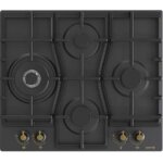 Gorenje classico plaque de cuisson au gaz, 4 foyers, noir (gw6d42clb)