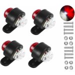 4 packs de feux de position latraux  led, 12 - 24v blanc rouge, feux d'avertissement double face, feux ...