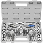 Gotrays - 40 pièces coffret tarauds et filière métrique m3 - m12 jeu de tarauds avec clé à tarauder pour ... Gotrays - 40 pièces coffret tarauds et filière métrique m3 - m12 jeu de tarauds avec clé à tarauder pour ...