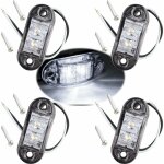 4pcs ip65 12v / 24v led ovale ct logo light avant et arrire lampe indicateur de position universel ...