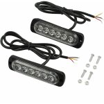 Barre lumineuse d'urgence  led ambre ultra mince pour vhicule 12v - 24v, gyrophare de scurit pour ...