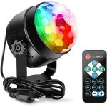 Boule de disco rotative 360 lampe de f�te � leds activ�e par la musique disco