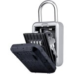 Gotrays - cadenas � cl� avec anse, bo�te � code � combinaison � 4 chiffres pour cl�s d'ext�rieur, bo�te ...