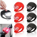 Clairage vlo, 6pcs lumire led en silicone pour vlo, ensemble de lumire avant et arrire, lampe vlo ...