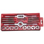 Gotrays - coffret tarauds et fili�res m�trique 20 pi�ces m3 - m12 en acier kit tarauds � goujure fili�res ...