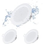Gotrays - jeu de 3 spots led encastr�s, 9w, ouverture 3. 5', 90 - 105mm, 118mm longueur de la face plafonnier ...