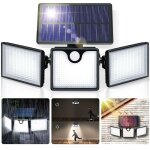 Lampe solaire extrieure, lampe de scurit solaire, ajustable  360 degrs, lampe murale tanche ip65. ...