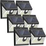 Luminaire solaire d'exterieur avec detecteur de mouvement 40 leds 3 modes impermable noir