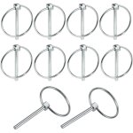 Goupille clip 10 pcs goupilles clips agricoles 4, 5mm remorque broches assortiment kit pour voiture fermeture ...