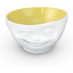 Grand bol en porcelaine htelire clin d'oeil intrieur jaune