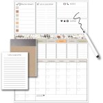 Grand calendrier, agenda, tableau magn�tique pour r�frig�rateur, marqueur + carnet
