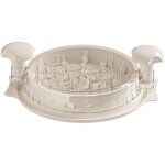 Grand hachoir � poulet pour la cuisine - antid�rapant avec plaque amovible - blanc cr�me