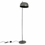 Meubletmoi - grand lampadaire avec abat - jour en m�tal gris h146 cm - poly 5560