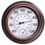 Grand thermom�tre et hygrom�tre � cadran, thermom�tre et hygrom�tre r�tro de haute pr�cision pour la ...