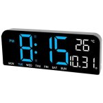 Grande horloge murale num�rique horloge de bureau led r�veil num�rique grand �cran led horloge murale ...