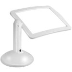 Grande loupe de lecture led 360� - support mains libres, lentille rotative, grossissement 3x adapt�e ...